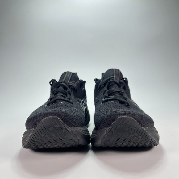 ASICS GEL-NIMBUS 25 Triple Black Lace Up Running Shoes 1012B601 Women's Size 7 - Picture 2 of 12